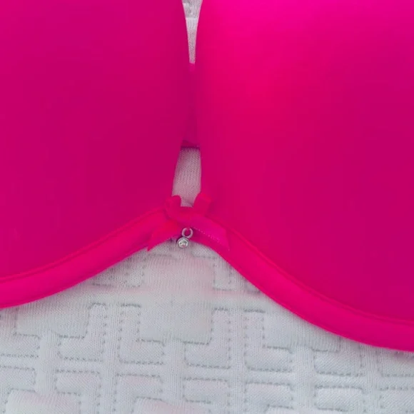 Victoria's Secret plunge Hot Pink Bra 34C - Picture 3 of 8